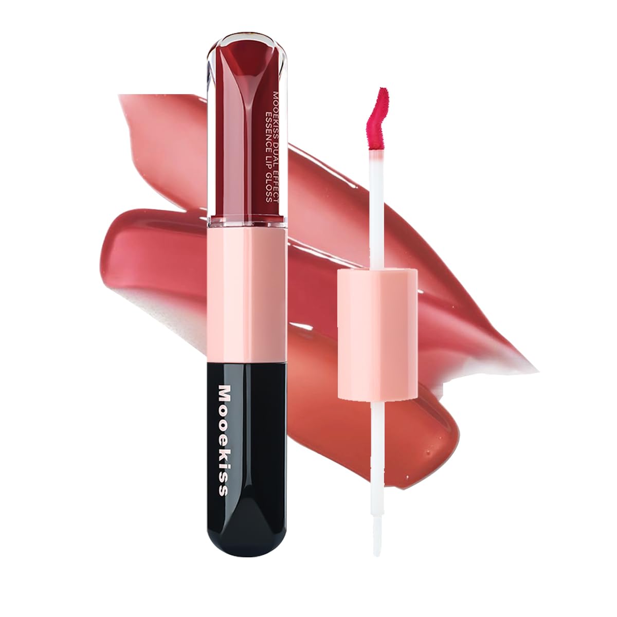 Mooekiss ダブルエンドリップグロス マットリップ×エッセンス 2in1 潤い リップクリーム 鏡面感 人気 ..