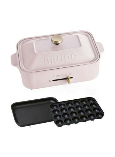 BRUNO ブルーノ コンパクトホットプレート 焼肉 本体 プレート2種(たこ焼き 平面) おしゃれ かわいい これ1台 蓋 ふた付き 1200w 温度調節 洗いやすい 1人 2人 3人用 小型 小さいサイズ 少人数用 一人暮らし ピンク 桃色 BOE021-MOMOIRO BRUNO ブルーノ コンパクトホットプレート 焼肉 本体 プレート2種(たこ焼き 平面) おしゃれ かわいい これ1台 蓋 ふた付き 1200w 温度調節 洗いやすい 1人 2人 3人用 小型 小さいサイズ 少人数用 一人暮らし ピンク 桃色 BOE021-MOMOIRO
