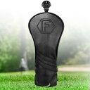 ゴルフヘッドカバー 3点セット(1FUT) /単品 ゴルフウッドカバーセット ゴルフドライバーカバー フェアウェイウッド ユーティリティ用 ブラック (F(単品...
