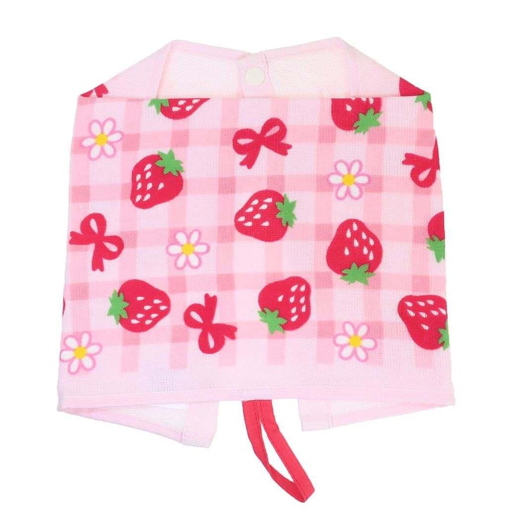 丸眞 おでかけタオル いちご 約47×25cm おでかけストロベリー 綿100% スタイになるタオル 0485013800