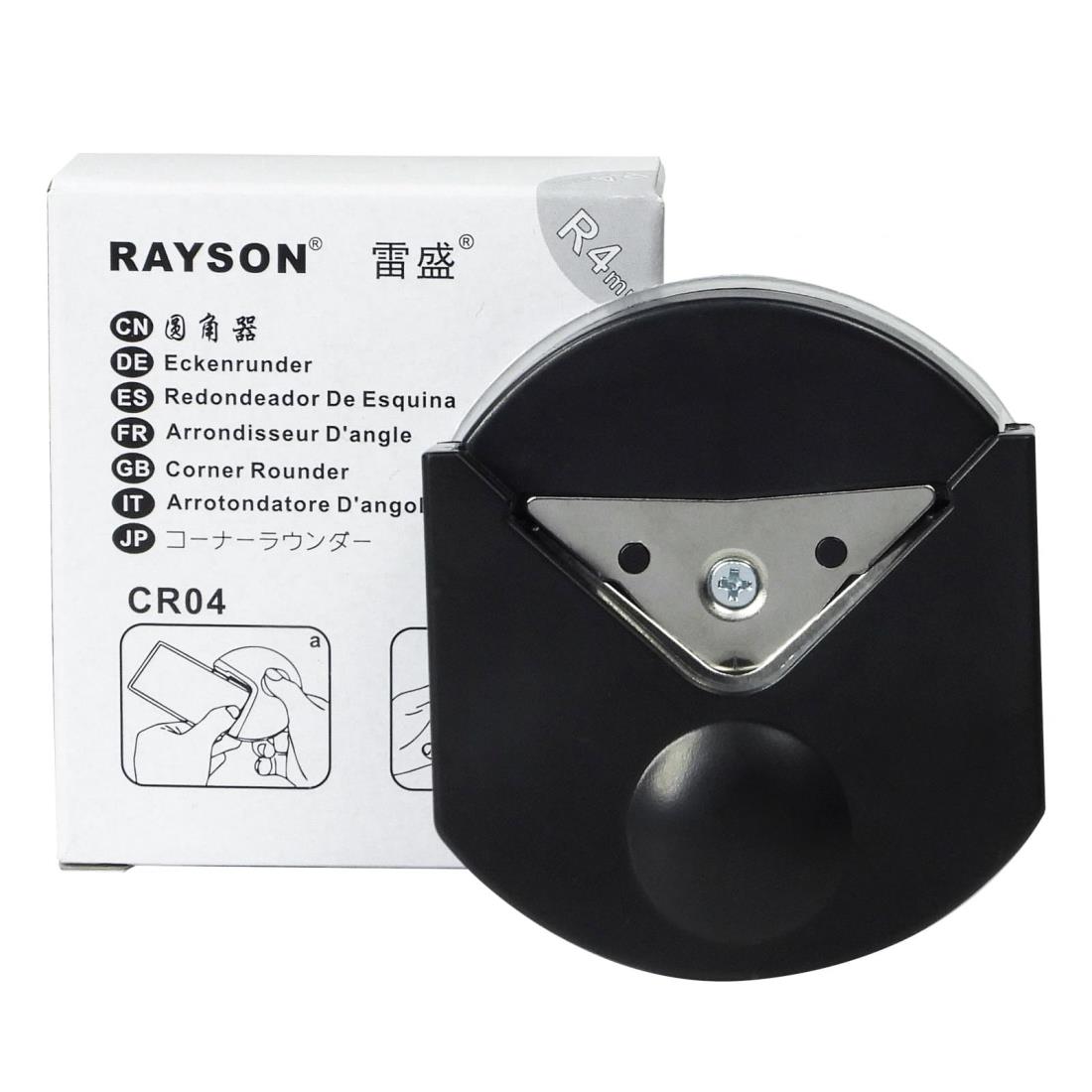 【ワンダフルデー限定 ポイント2倍+クーポン利用で5%OFF】【送料無料】RAYSOONER CR04-BKコーナーラウンダーカッター,4mm,PVC、紙とプラスチックをカッター,黒