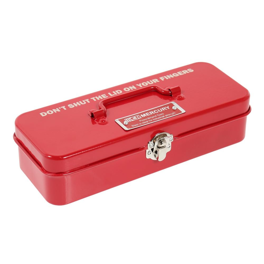 【送料無料】キーストーン 収納ケース・ボックス レッド 高さ/約4.5cm, 幅/約21cm, 奥行/約8cm マーキュリー ブリキミニツールボックス MEBUMTBR