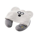 【送料無料】Gowell ゴーウェル ねずみのANDY 2WAYネックピロー フェイス (チャコールグレー) | クッション トラベルクッション 折りたたみ ネッククッション 枕 旅行 新幹線 飛行機 機内 ドライブ 便利グッズ トラベルグッズ 旅行用品 旅行グッズ