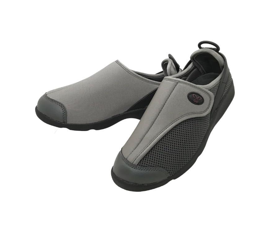 【ワンダフルデー限定 ポイント2倍+クーポン利用で5%OFF】【送料無料】すたこらさんソフト100 軽量 介護シューズ 27cm~27.5cm グレー