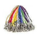 Cluoling ラップ フック付き 100本セット diy金具 バッジランヤード 携帯ストラップ ハンドストラップ 手つくり 自作 アクセサリ カニカン フッ...