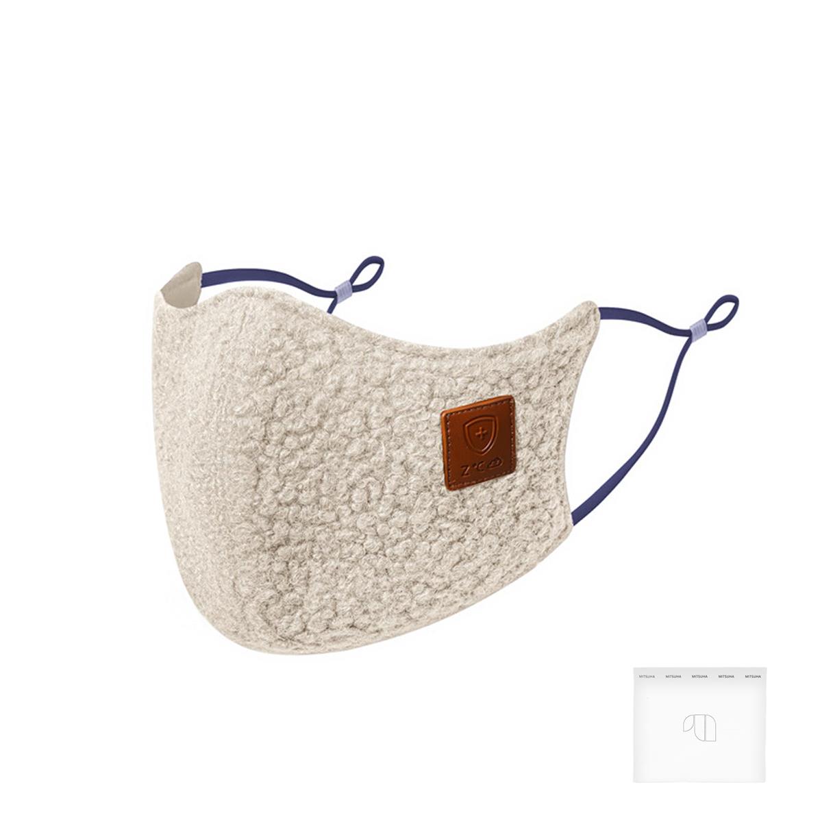 【ポイント優待キャンペーン】【ブラックフライデークーポン利用で割引中】MITSUHA マスク 3D 立体 冬用 防風 防寒 UVカット UPF50+ 日焼け止め 個包装 快適マスク オシャレ 小顔 耳が痛くならない 男女兼用 洗える（レザータグ，ホワイト）