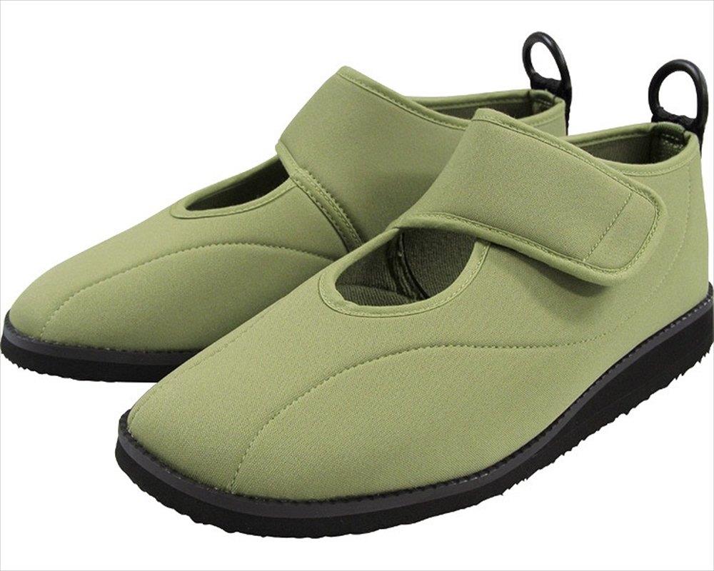 【送料無料】すたこらさんソフト07 着脱 簡単 介護シューズ 25cm~25.5cm モスグリーン