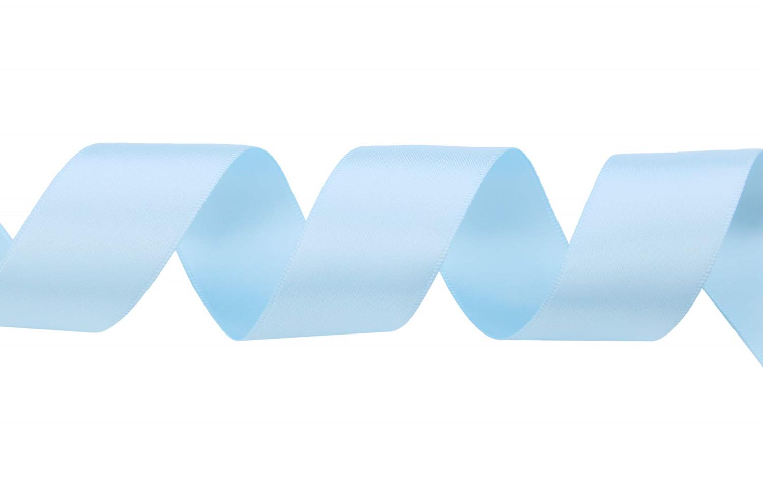 【送料無料】ITIsparkle 両面サテンリボン 幅25mm×45M巻 手芸 服飾 ラッピング ちょう結び リボン #305-ベビーブルー