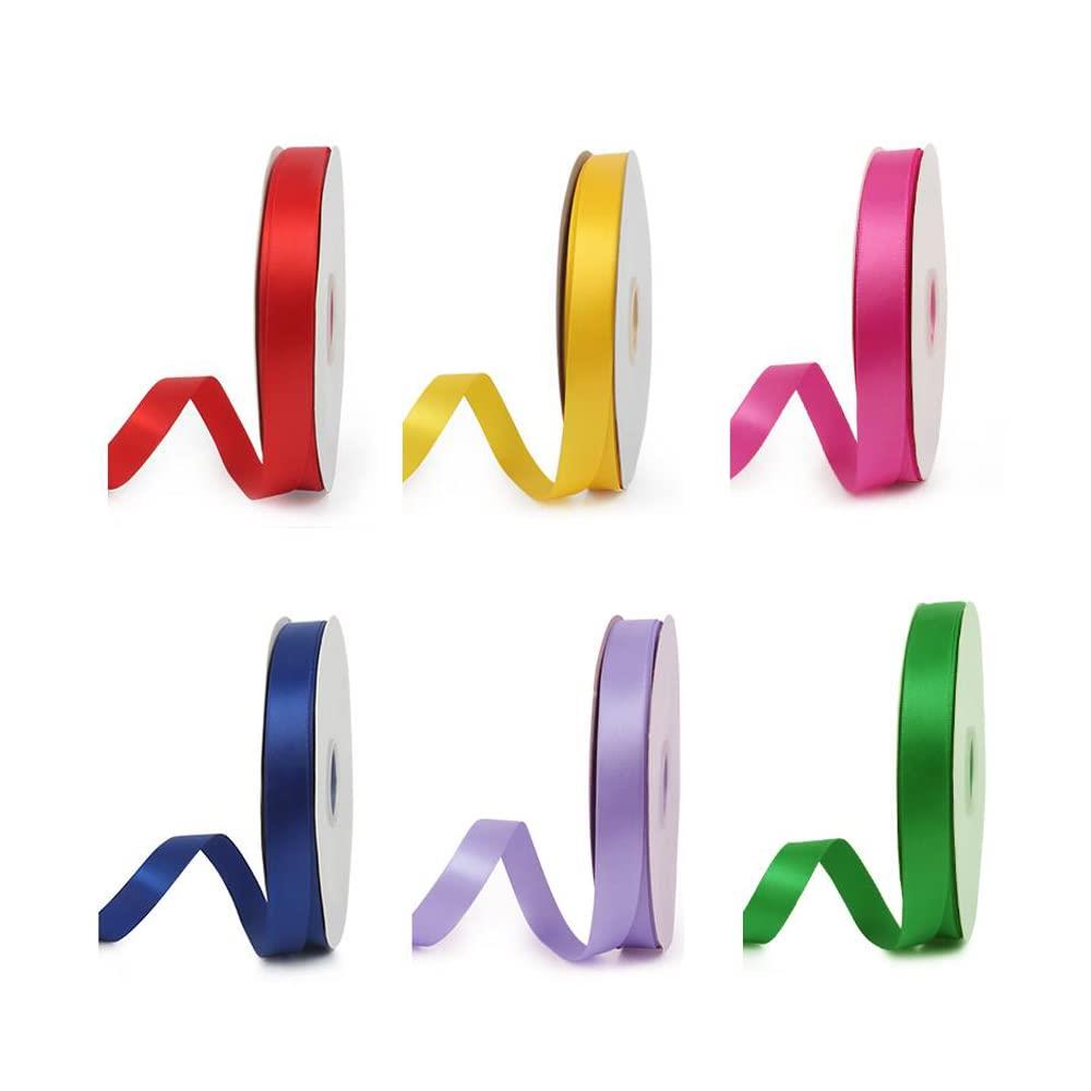 【送料無料】YFFSFDC リボン 包装 サテンリボン ラッピングリボン ちょう結び 6色セット 幅10mm 手芸 ラッピング 花材 手作り 装飾 可愛い ギフ...