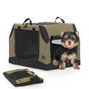 Petsfit ソフトクレート ペットケージ 【斜面の設計、車に大活躍!】 犬用クレート 中型ペット 折り畳み ペットハウス 猫犬兼用 組み立て簡単 カバーが取...