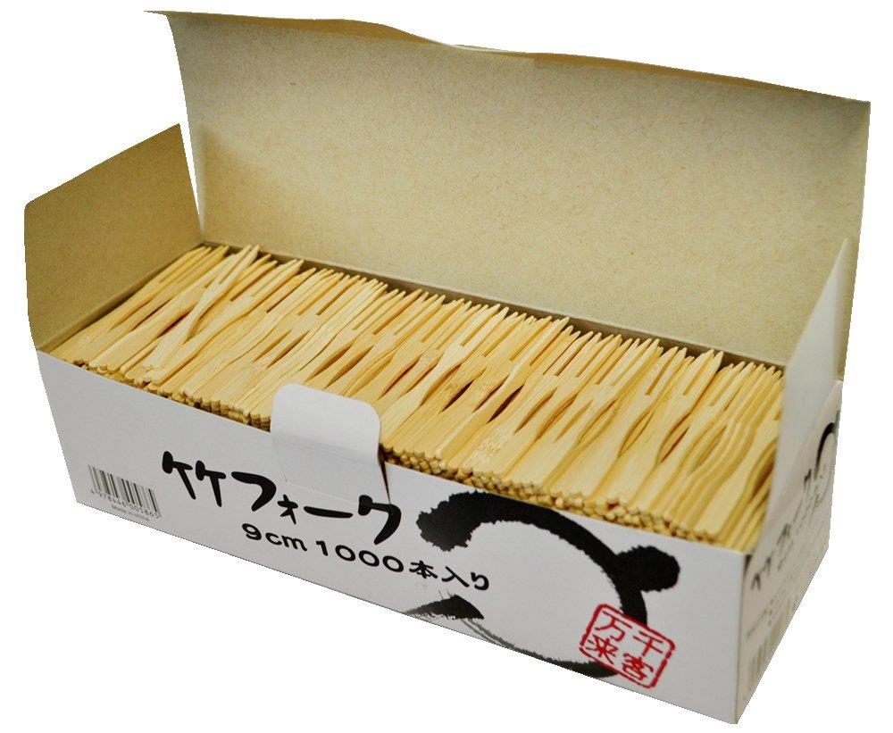 【ワンダフルデー限定 ポイント2倍+クーポン利用で5%OFF】【送料無料】業務用 竹フォーク 9cm 1000本入..