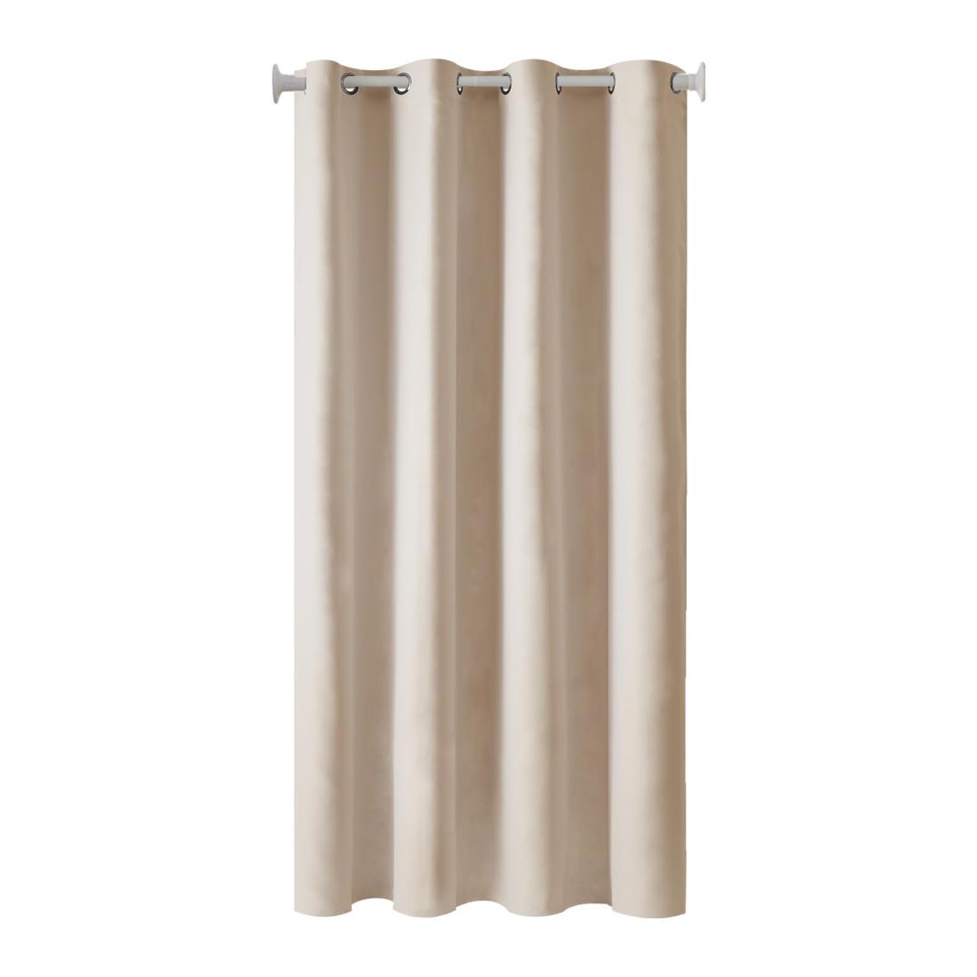 【送料無料】Topfinel カーテン 遮光 間仕切りカーテン 断熱 幅120cm 丈200cm 1枚入り ベージュ ハトメ型 突っ張り棒 カーテン 仕切りカーテン ドアカーテン 目隠し 玄関 キッチン リビング