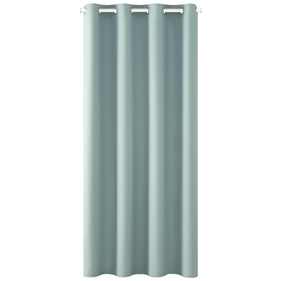 【送料無料】Topfinel カーテン 遮光 間仕切りカーテン 断熱 幅100cm 丈180cm 1枚入り アイスブルー ハトメ型 間仕切り 目隠し 玄関 キッチン リビング