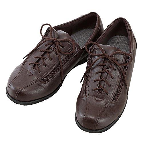 【ワンダフルデー限定 ポイント2倍+クーポン利用で5%OFF】【送料無料】徳武産業 介護シューズ あゆみ コンフォートIII 外出用 茶 M 22.0-22.5cm 足囲9E 両足