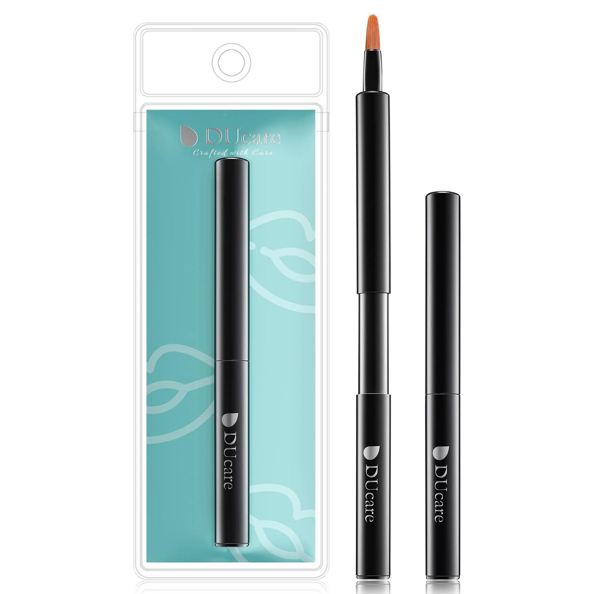 DUcare リップブラシ 1本 スライド式メイクブラシ携帯用 持ち運びやすい 伸縮可能 リップクリーム＆口..