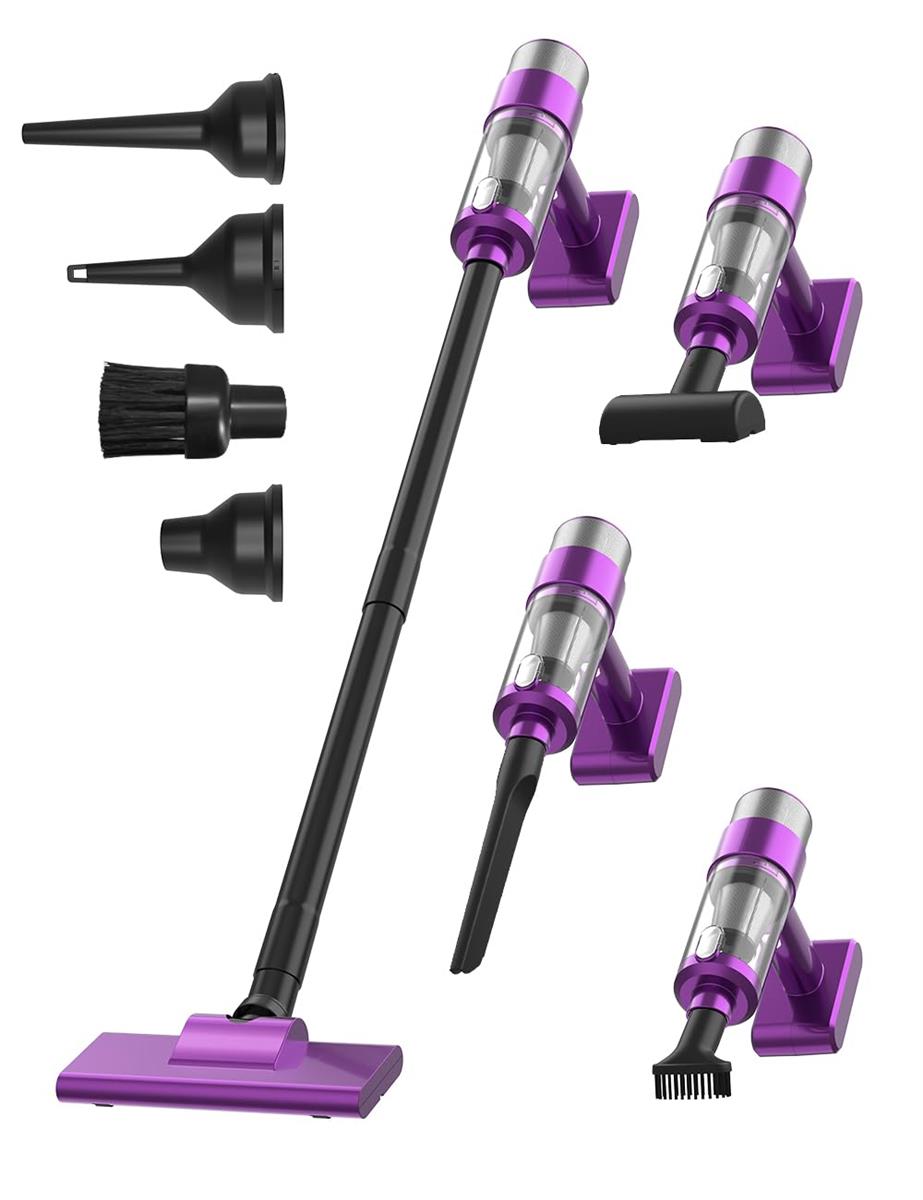 軽量 コードレス掃除機 Type-C usb充電式 LEDライト付 スティッククリーナー ハンディークリーナー そうじき 車用そうじき HEPA多重濾過 多種類ノズル 省エネ 2WAY 静音設計 家庭用/一人暮らし/フロア/カーペット/