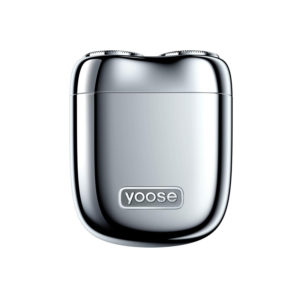 【送料無料】yoose MINI2 シェーバー シルバー ポータブル ミニシェーバー 電気シェーバー 髭剃り メンズ 充電式 強力モーター 回転刃 コンパクト 軽量 IPX7 防水 お手入れ簡単 水洗い可 替刃同梱 合金