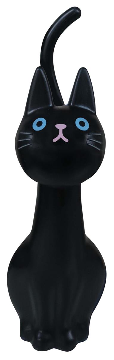 【送料無料】三金商事 ねこのしっぽのトイレブラシ クロ 約W11.6×D14.5×H38cm ME3713