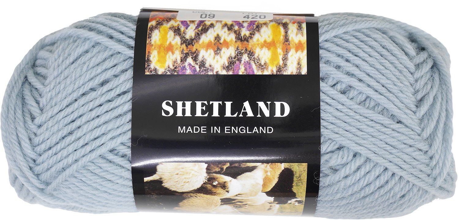 【ワンダフルデー限定 ポイント2倍+クーポン利用で5%OFF】【送料無料】パピー シェットランド 毛糸 並太 Col.9 水色 系 40g 約90m 10000523