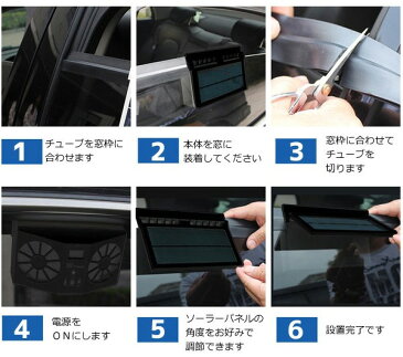 カーソーラーファン 車用 空気清浄機 換気扇 温度計 充電池 搭載 ツイン ダブル ファン車載ファン カーファン ソーラーパネル 自動車 車載用 ソーラーファン