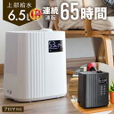 ハイブリッド加湿器 つや消しカラー アロマ対応 タッチパネル 6.5L 上から給水 加湿器 ハイブリッド 加湿機 リモコン 付き 省エネ 上部給水 抗菌 おしゃれ かわいい 大容量 静音 超音波加湿器 ギフト ハイブリッド式 送料無料