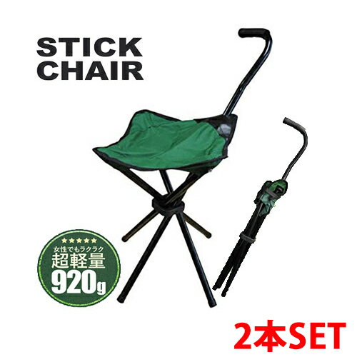 【 収納袋付き 】 2本セット ステッキチェアー 椅子 杖 ステッキ イス 軽量 折りたたみ つえ 散歩 介護 折りたたみイス 折りたたみ椅子 アウトドア キャンプ ハイキング バーベキュー 観戦 スポーツ観戦 運動会 ゴルフ 歩行 ウォーキング プレゼント 釣り 軽い 送料無料