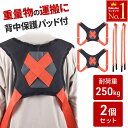 【 半額 & 500円オフ★14日18時〜先着 】 運搬ベルト 引っ越しベルト キャリーベルト ベストタイプ 二人用 引っ越し 引越し 作業用 荷物 冷蔵庫 運...
