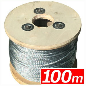 スチール製 ワイヤーロープ 100m×4mm 