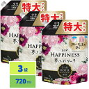 レノア ハピネス 夢ふわタッチ 柔軟剤 ヴェルベットブロッサム&フローラル 詰め替え 720mL×3袋