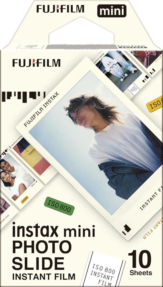 富士フイルム FUJIFILM インスタントカメラ チェキ用フィルム 10枚入 絵柄 フォトスライド INSTAX MINI P-SLIDE WW 1 (10枚入り)