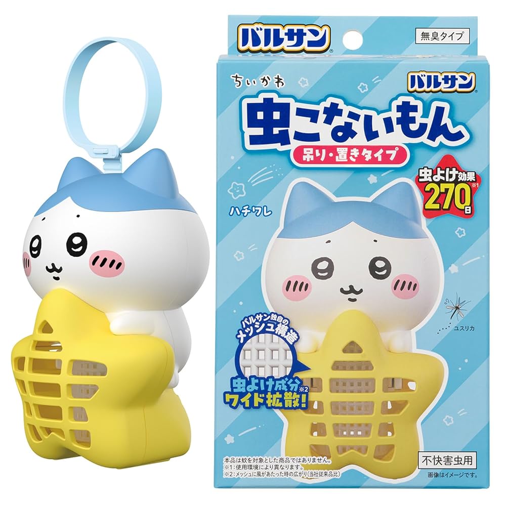 バルサン ちいかわ 虫こないもん 吊り ＆ 置き タイプ 虫よけ効果 270日 ハチワレ 火・電池・コンセント不要 虫よけけ成分ワイド拡散（楽天・SHOP YPP 楽天市場店）