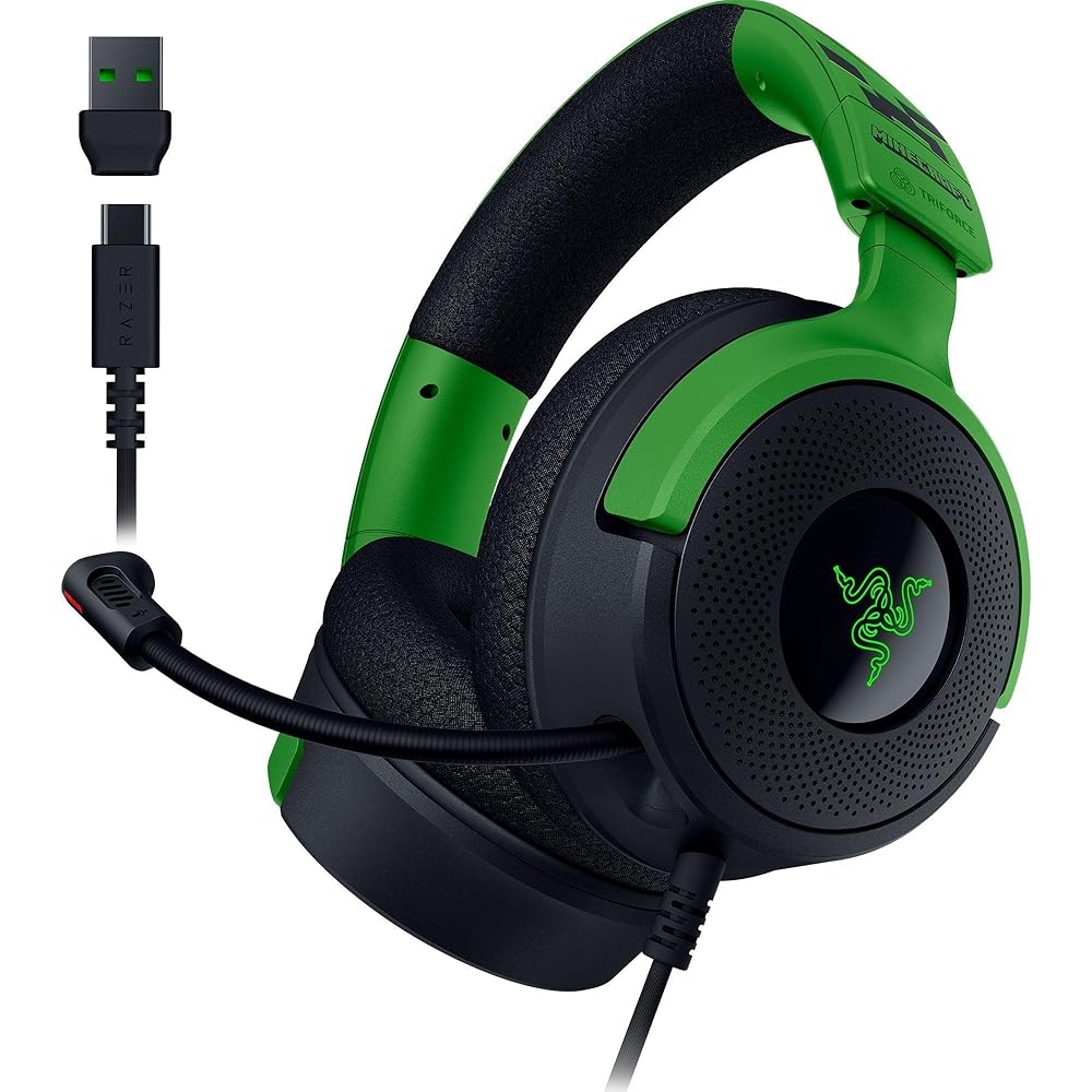 Rakuten - RAZER レイザー ゲーミングヘッドセット Kraken V4 X Minecraft Edition RZ04-05180200-R3M1