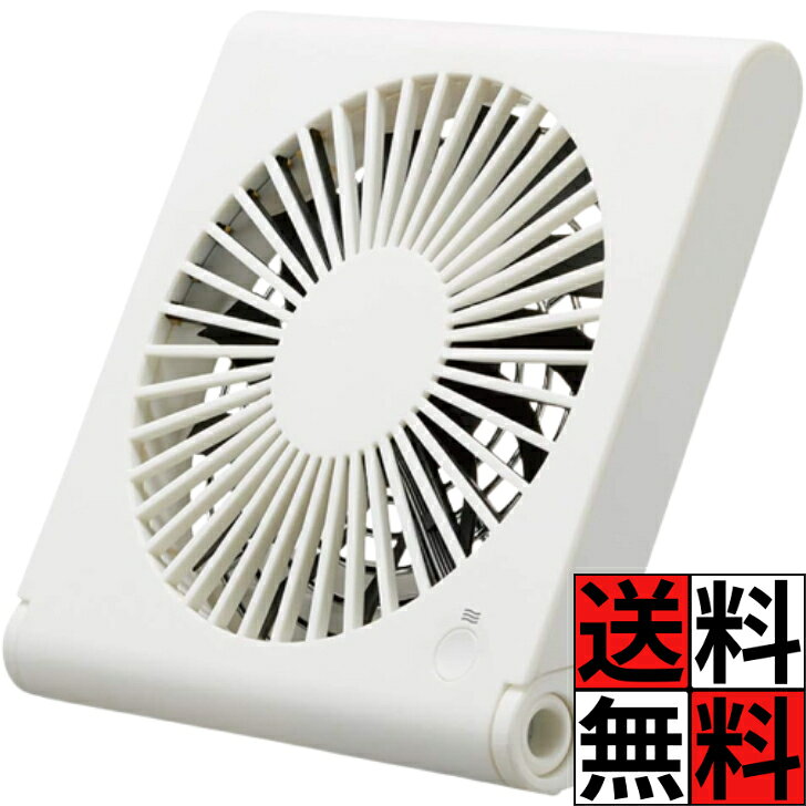 卓上扇風機 静音 コンセント 乾電池 USB スリムコンパクトファン オフィス デスク コードレス 電源 AC 風量 3段階 夏 暑さ対策 涼しい ピエリア ホワイト ドウシシャ