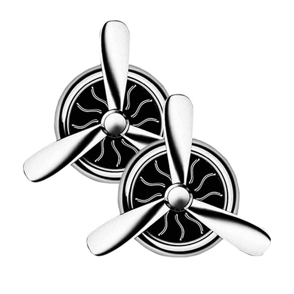 【送料無料】 車 アロマ 空気清浄機 プロペラ 2台セット 回転 ファン 重厚感 ドレスアップ 内装 お洒落 エアコン インテリア 2-KUARUMASE