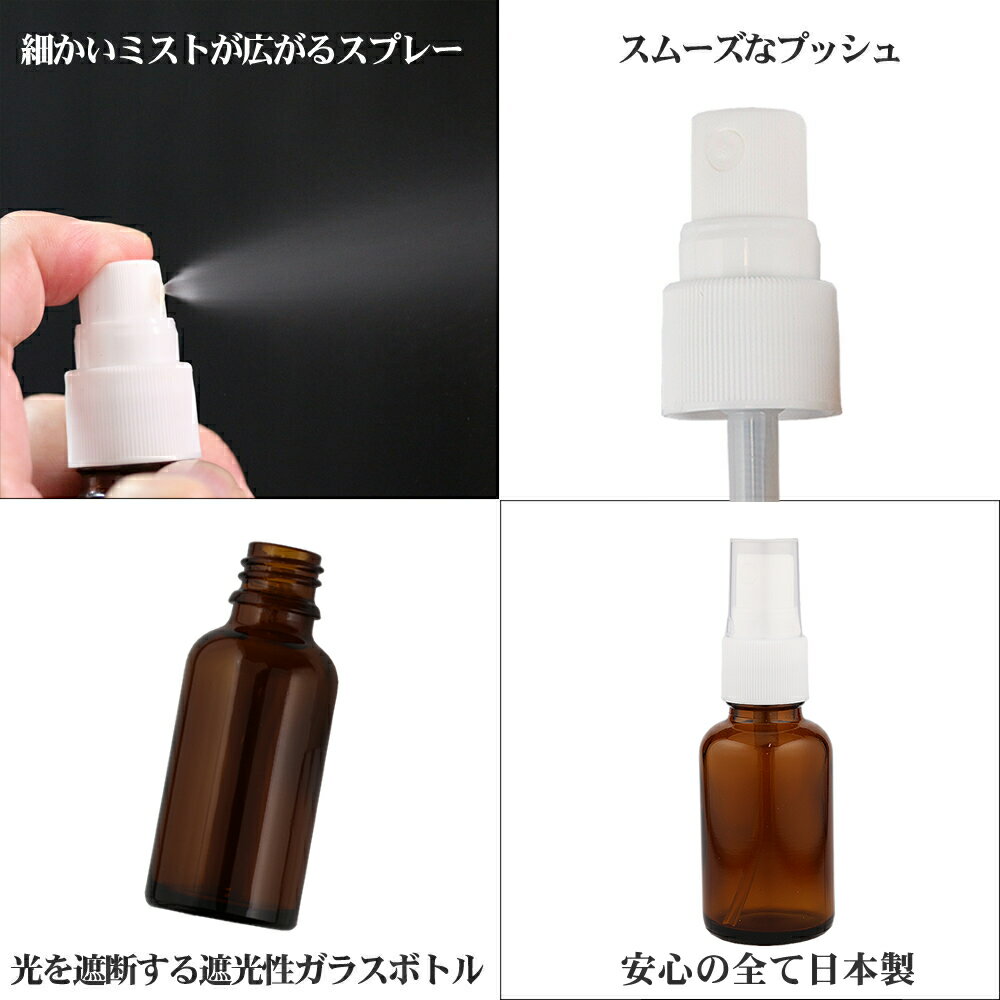 新しい到着 スプレー容器 アルコール対応 日本製 100ml 1ケース 12本セット 業務用バルク販売 ミスト ガラス製スプレーボトル アルコール対応 遮光ビン 遮光瓶 褐色ビン 茶色ビン ガラス瓶 保存容器 詰め替え容器 アルコール耐性 霧吹き スプレー容器 100ミリリットル