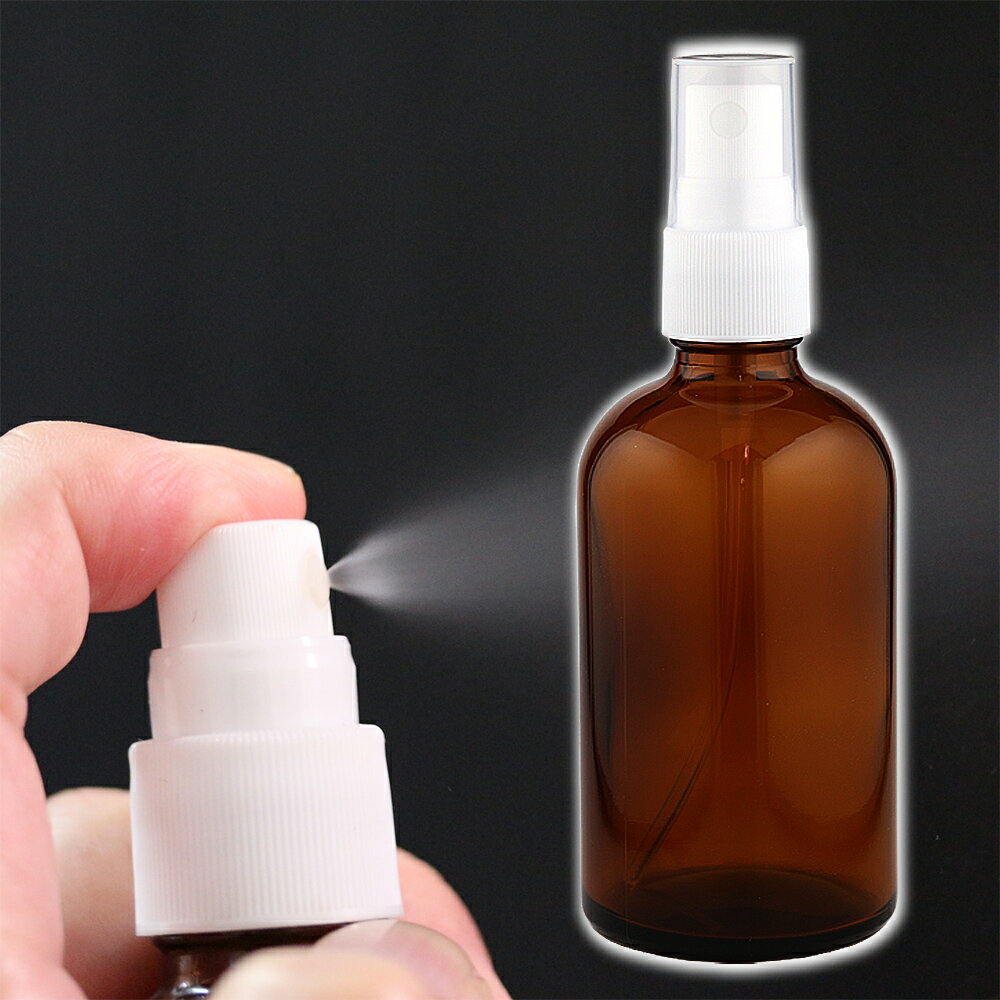 スプレー容器 日本製 アルコール対応 100ml 小分け容器 霧吹き 消毒用アルコール 耐性 スプレータイプ ガラス製スプレーボトル アルコール対応 100ml...