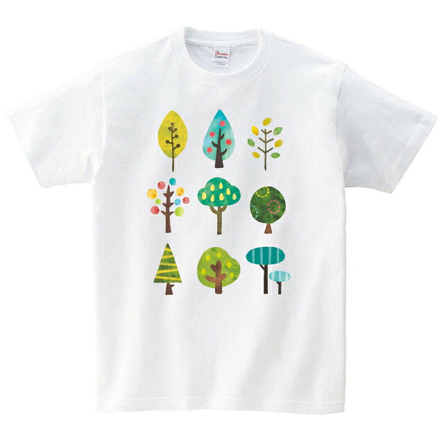 北欧 Tシャツ 森 木 自然 森林 tシャツ かわいい ナチュラル シンプル 山登り メン...