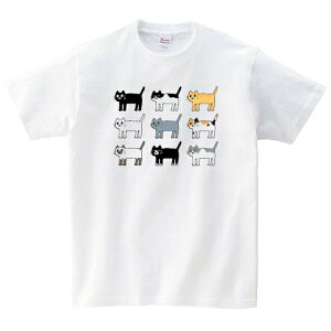 いろんな猫 Tシャツ メンズ レディース キッズ かわいい 白猫 黒猫 白 プレゼント 大きいサイズ 綿100% 160 S M L XL