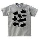 猫の集会 ねこ おもしろ かわいい Tシャツ ネコ 猫柄 猫雑貨 メンズ レディース 半袖 おもしろTシャツ おしゃれ 親子 ペアルック プレゼント 大きいサイズ Shortplate / ショートプレート その1