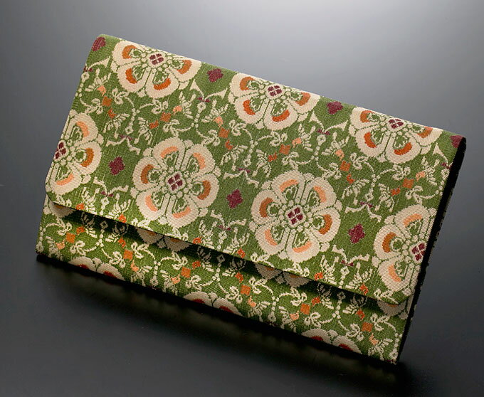 数珠袋 数珠入れ 念珠入れ 高級金襴 正絹 龍村絹織物 花鳥梅花文錦 マグネット付 男女兼用 化粧箱入 日本製