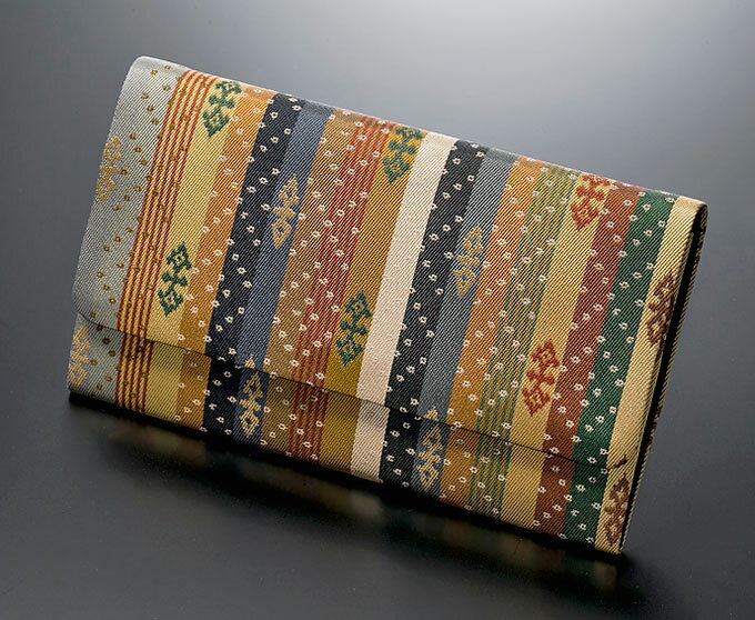 数珠袋 数珠入れ 念珠入れ 高級金襴 正絹 龍村絹織物 天平段文 マグネット付 男女兼用 化粧箱入 日本製