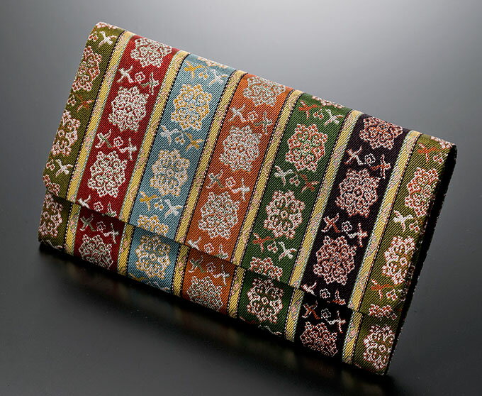 数珠袋 数珠入れ 念珠入れ 高級金襴 正絹 龍村絹織物 唐花雙鳥長斑錦 マグネット付 男女兼用 化粧箱入 日本製