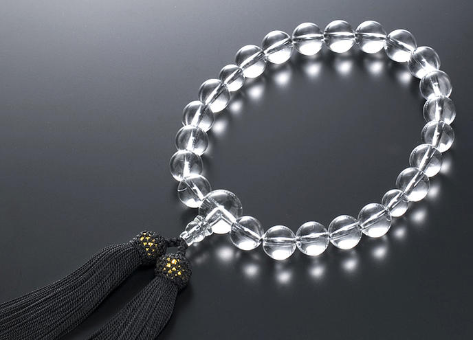 数珠男性用念珠略式数珠水晶共仕立正...