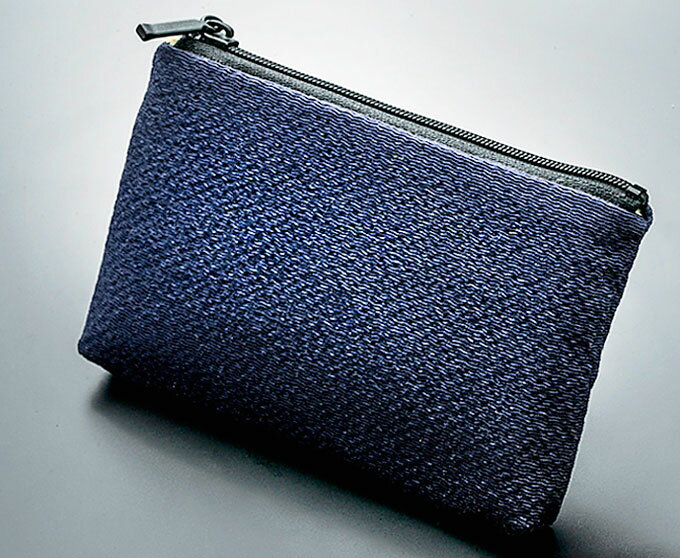 ブレスレットケース 腕輪念珠入れ 数珠ブレスレット入れ 子供用数珠袋 ファスナー付 ちりめん無地 紺色