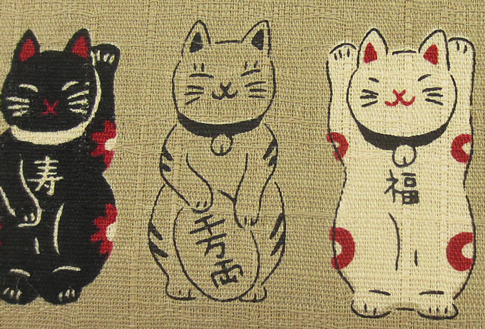 【10％割引クーポン配布中】 ブレスレットケース 腕輪念珠入れ 数珠ブレスレット入れ 子供用数珠袋 招き猫柄 ファスナー付