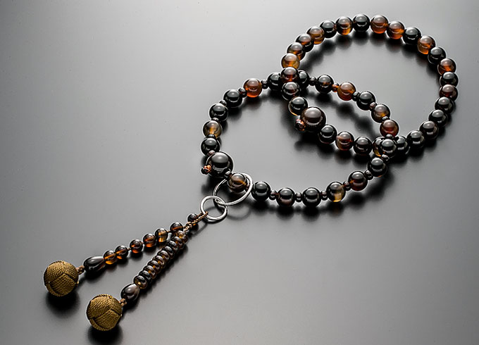 浄土宗数珠念珠男性用三万浄土ブラウ...