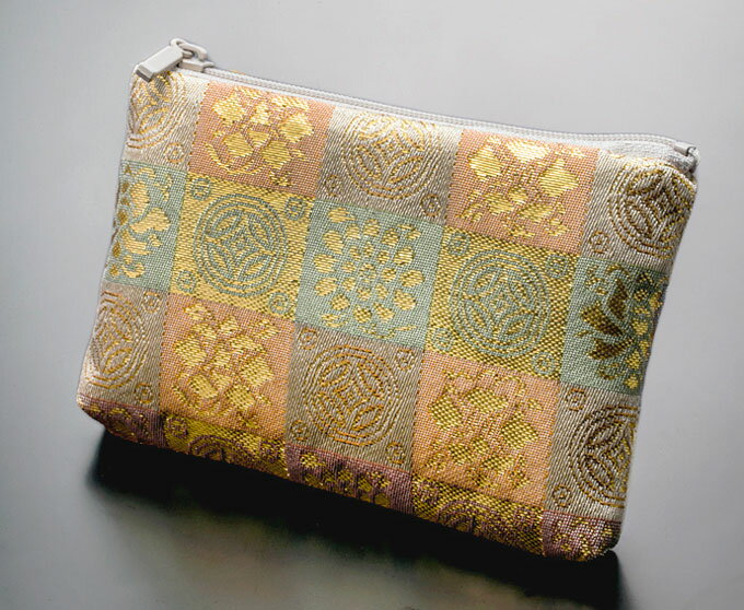 ブレスレットケース 腕輪念珠入れ 高級金襴 ファスナー付