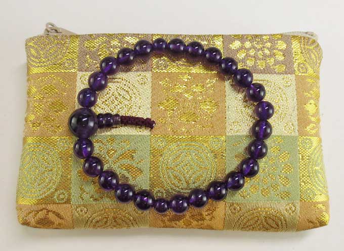 【10％割引クーポン配布中】 ブレスレットケース 腕輪念珠入れ 高級金襴 ファスナー付