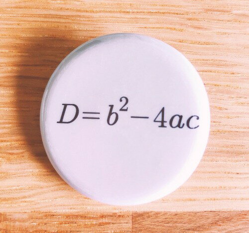 【数学のお兄さん】 缶バッジ (判別式)
