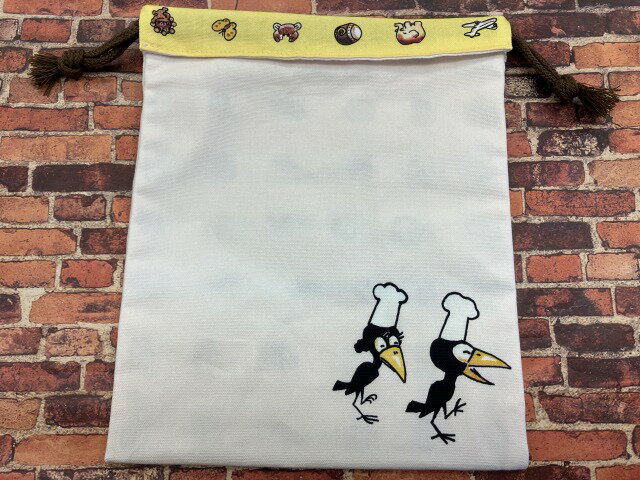 からすのパンやさん巾着(大)